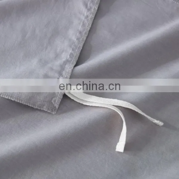 London Bedding Gray Pure Plaid Full Queen 100% Cotton Duvet Cover Set With Zipper photo-4