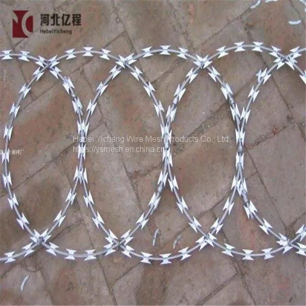 BTO&CBT Anti-rust Galvanized Concertina Razor Wire/Razor Barbed Wire/Razor Wire photo-4