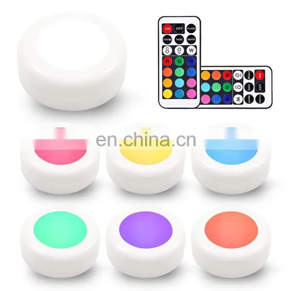Wireless LED RGB Night Light Color Atmosphere Light Battery Cabinet Night Light photo-4