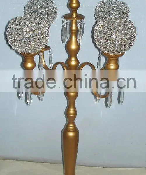 9 Lite Crystal Hanging Candelabra For Wedding photo-3