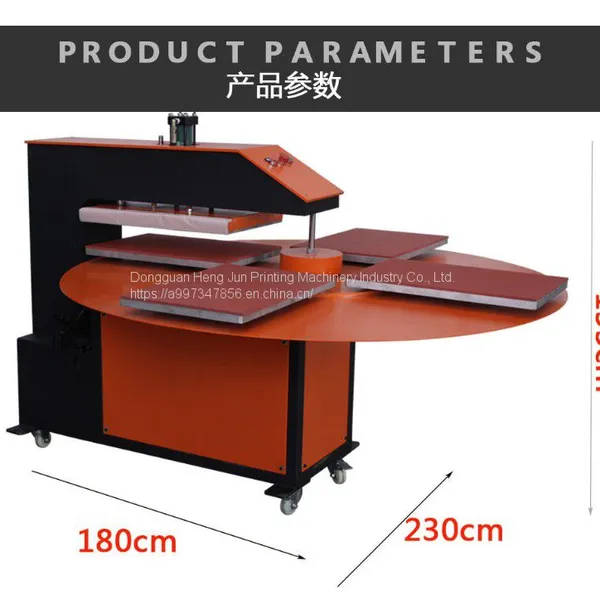 Fully Automatic Four-station Rotary Heat Press Machine Multi-station Clothes Ironing Machine Hydraulic Turntable Heat Transfer Printing Machine T-shirt Printing Machine Garment Ironing Rig photo-3