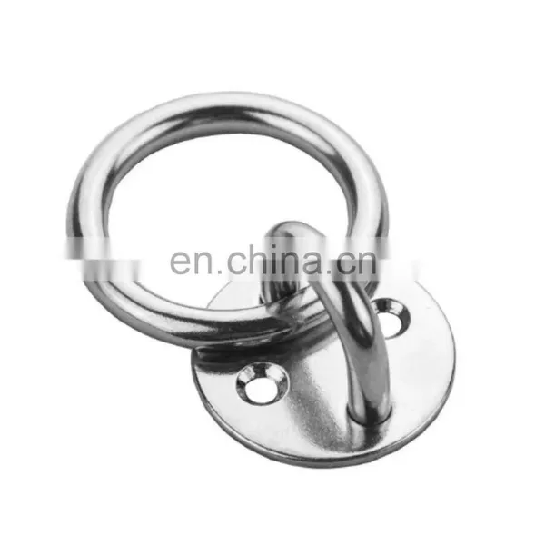 JRSGS Customized High Quality 304/316 Stainless Steel Circular Mooring Ring On Plate Hardware Round Eye Plate With Ring photo-2