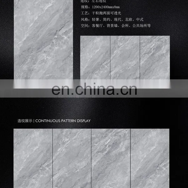 120x240mm Foshan Factory Big Size White Sintered Stone Italian Slab Marble Tile photo-4