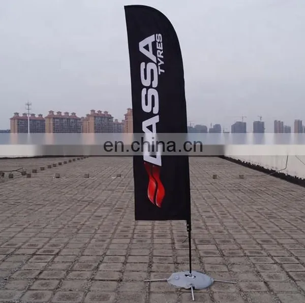 Hot Selling Promotion Beach Teardrop Feather Flags Printing With Kinds Bases ( Flag Pole + Fabric +Printing,Complete Production) photo-4