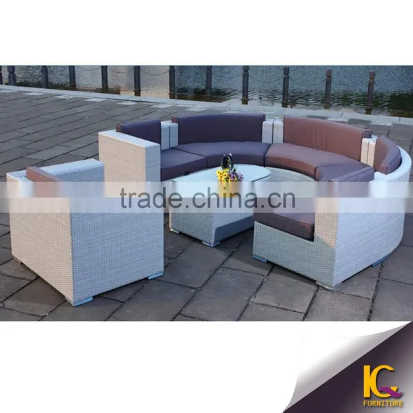 Outdoor Garden Furniture Wicker Sofa Latest Design PE Rattan Royal Sofa Set Quality Choice photo-4