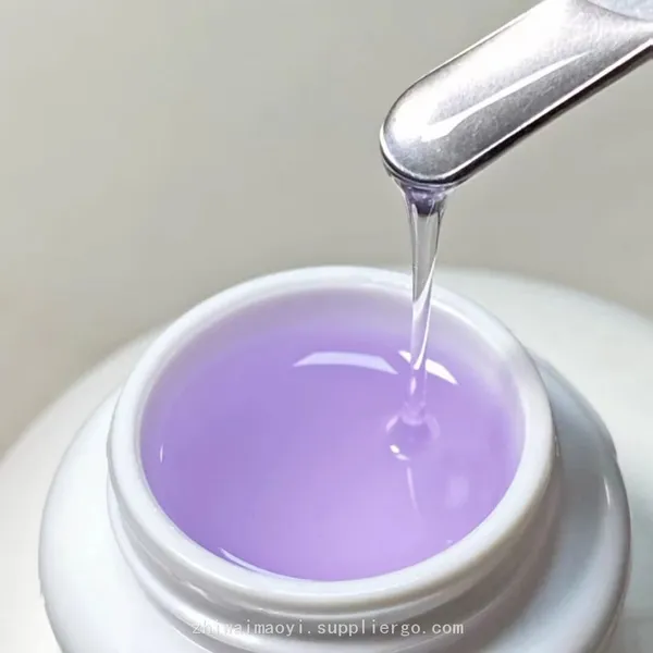 Fast Self Leveling Amethyst Builder Gel Non Sticky UV LED Clear Crystal Hard Gel for Nail Extension Salon Manicure