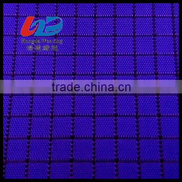 Polyester Yarn Dyed Rib Stop Fabric With PU/PVC Coating For Bags/Tent /Umbrella /Rain Coat/Jacket Using photo-2