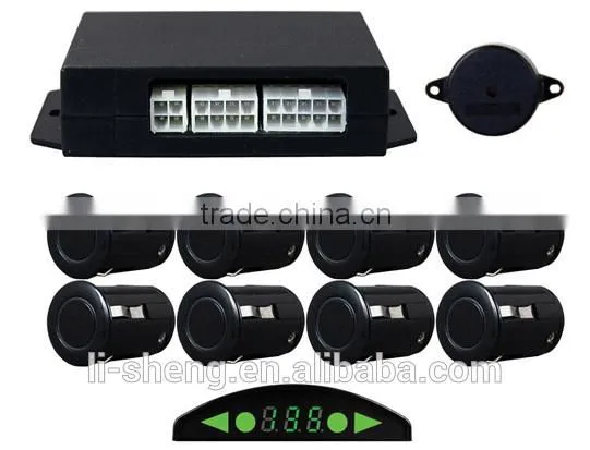 8 Way Digital Front and Rear Parking Sensor Kit