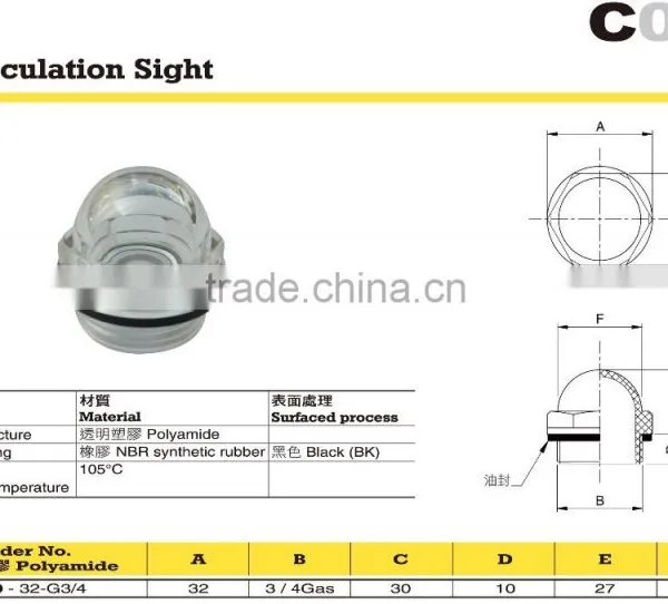 For Air Compressor or Other Machines Parts Use Polyamide Oil Level Gauge photo-2