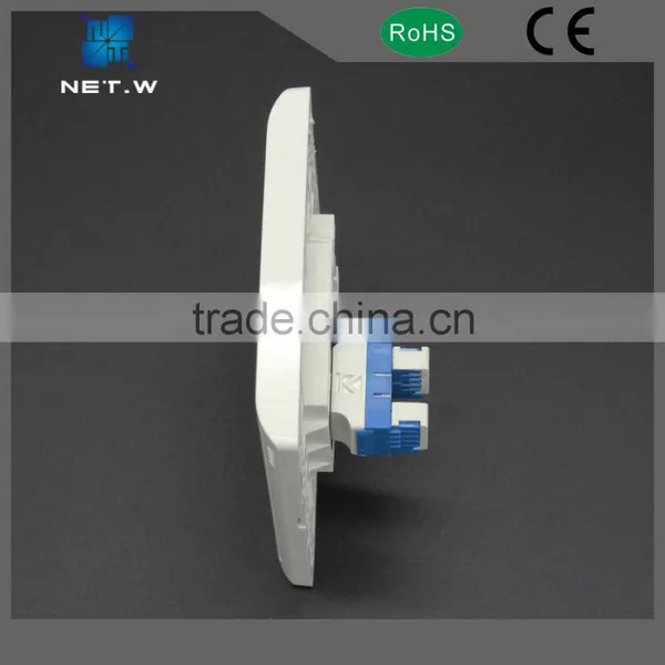 1 Port RJ45 Wall Plate 86*86mm With Shutter photo-3