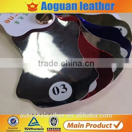 2015 High Quality Leather Material Mirror Oil Skin pu Leather for Shoes A1826 photo-2