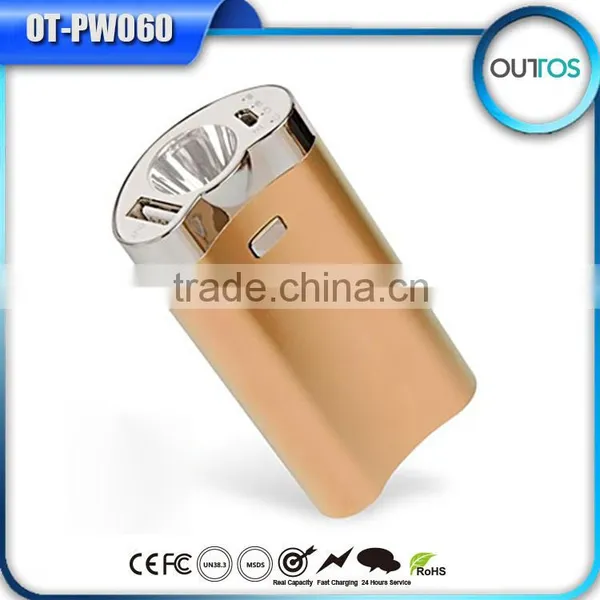 High End Strong LED Flashligh Power Bank 4400mah