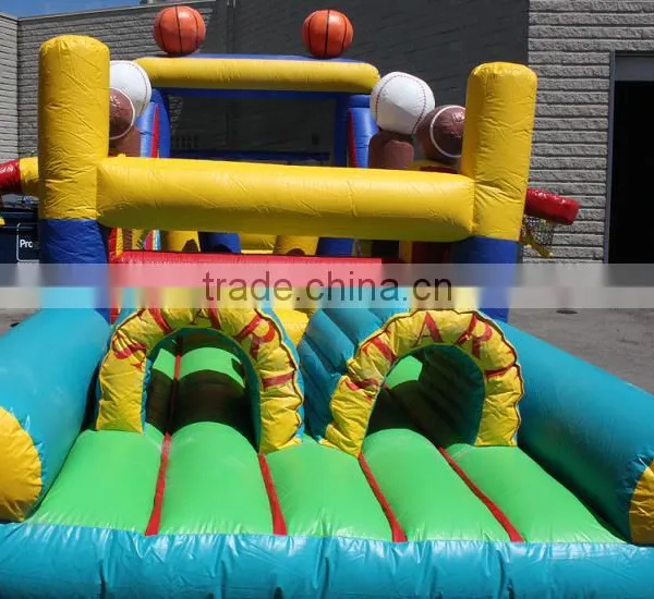 40ft Long Backyard Cheap Commercial Inflatable Sports Obstacles Courses for Kids photo-4