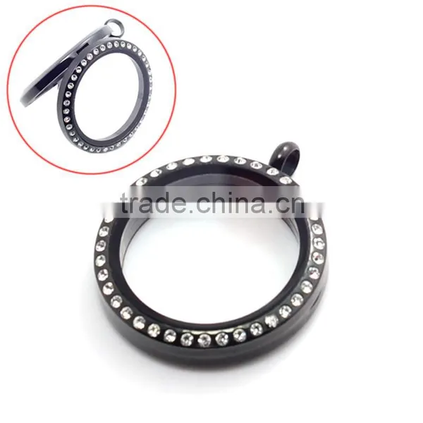 Hot Selling 30mm Round Crystal Floating Glass Locket photo-2