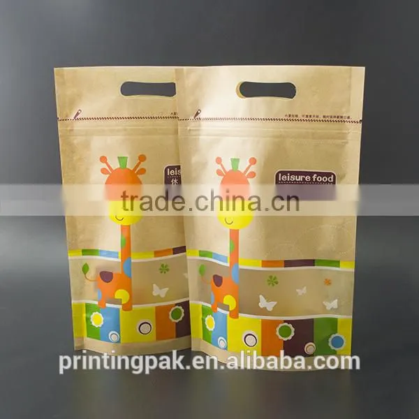 Gravure Printing Plastic Lined Kraft Brown Paper Coffee Bag photo-3