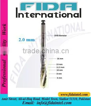 DENTAL DRILL BIT 2.0 mm EXTERNAL IRRIGATION DRILL BIT