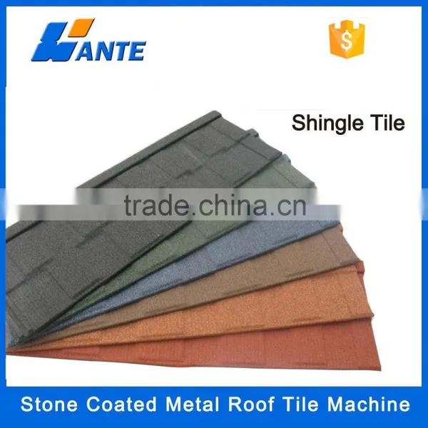 2016 New Design Zinc Plate Colorful Stone Coated Metal Roofing Tile photo-5