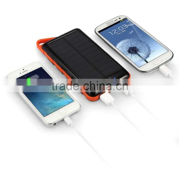2015 Hot Selling CE RoHs Waterproof Solar Power Bank 12000mAh Portable Power Bank photo-2