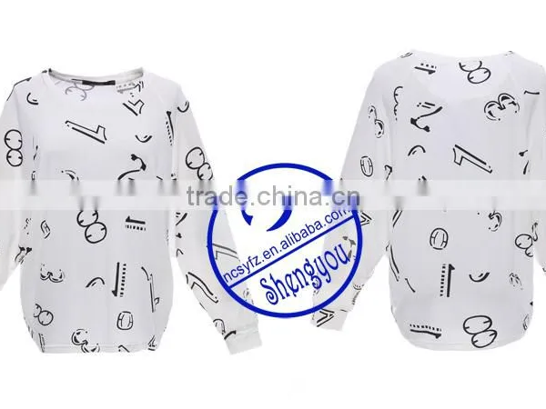 2015 New Design 100% Cotton Custom Women Printed T-shirt Wholesale photo-3