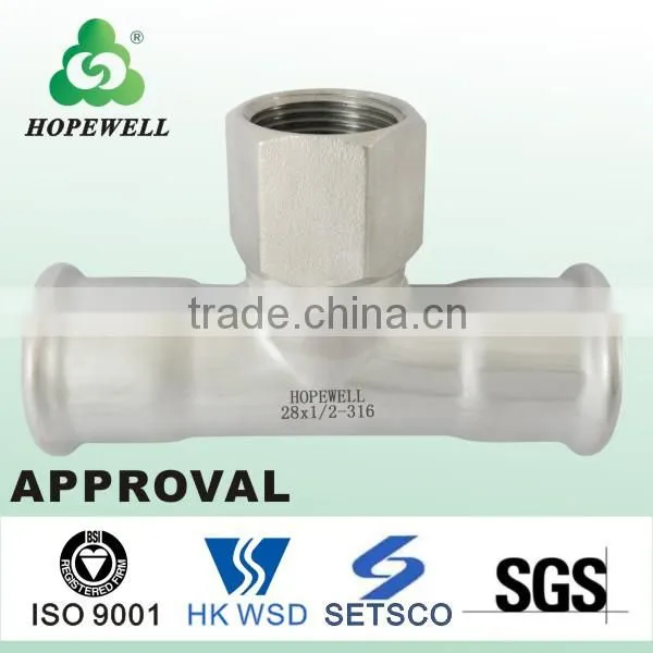 Stainless Steel Female Tee(press Fitting)