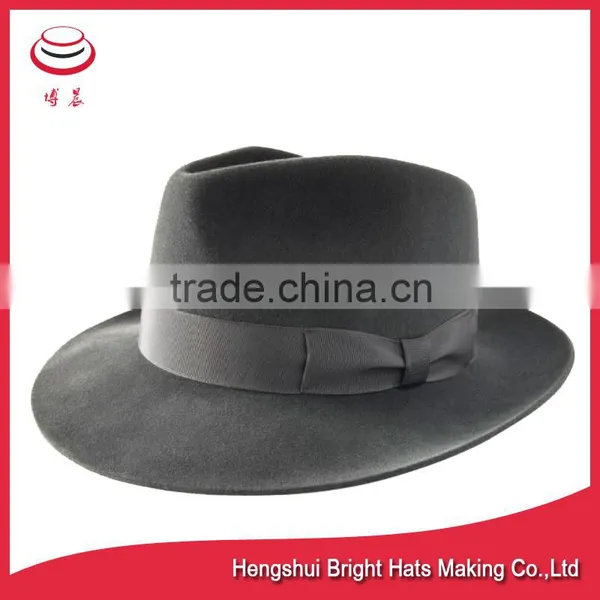High Quality Wool Felt Fedora Hat photo-2