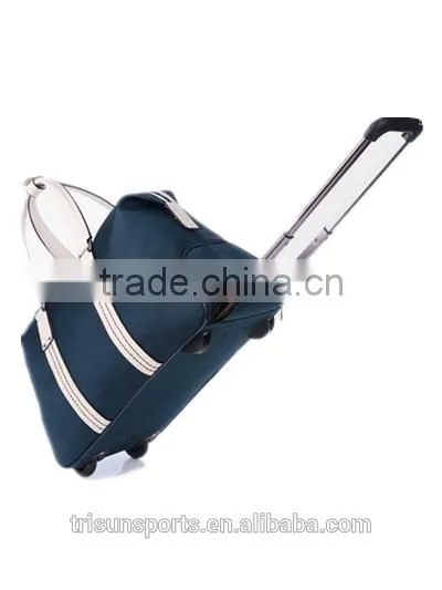 Hot Sale Promotional Large Capacity Polyester and Leather Rolling Duffel Travel Bags photo-2
