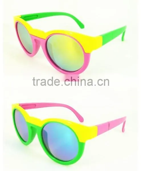 2015 Hot Selling Plastic Custom Mirror Lens Children Sunglasses photo-3