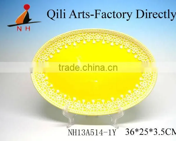 Unique Decorative Ceramic Fruit Bowl Round Salad Bowl photo-2