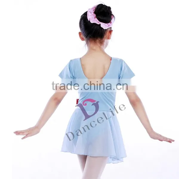 C2157 Short Sleeve Ballet Dance Costumes Chiffon Girls Ballet Dress photo-6