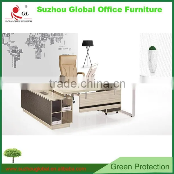 Direct Sale Colorful Furniture High End l Shaped Desk With Hutch photo-3