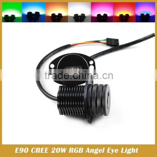 E90 20W RGB Remote Multi-Color LED Angel Eyes Kit for E90 2006-2008 E60 photo-2