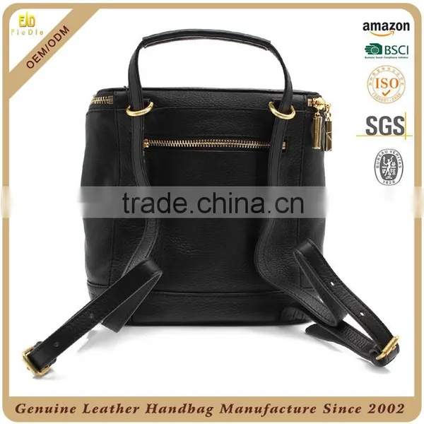 Guangzhou OEM Vendor High Quality Genuine Leather Bag Durable Leather Travel Bag Real Leather 2016 Bucket Bag for Lady photo-5
