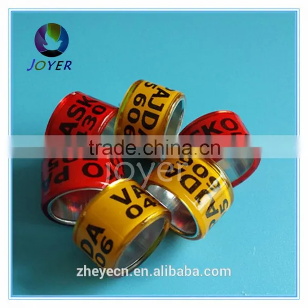 Clear Plastic Nice Color Custom 12mm Pigeon Racing Club Pigeon Association Ring Bands photo-2