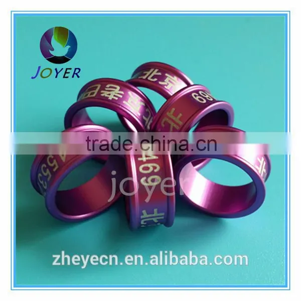 2016 Year 16colors 8mm Aluminium Ring for Pigeon Can Put Picture on the Ring Racer Homer Pigeons photo-5