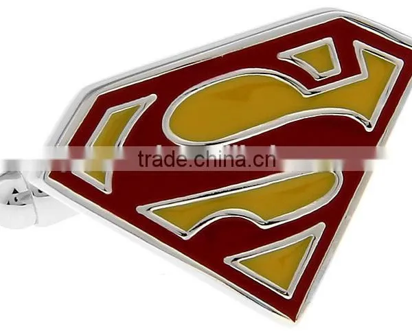 Red Colored Super Man Cufflink photo-2