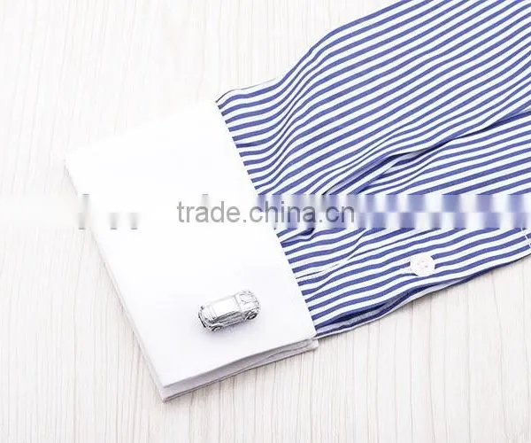 Classic Antique Silvertone Luxury Car Cufflinks photo-3