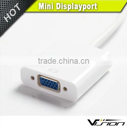 Gold Palted Mini Display Port to VGA Convert Dongle in White photo-4
