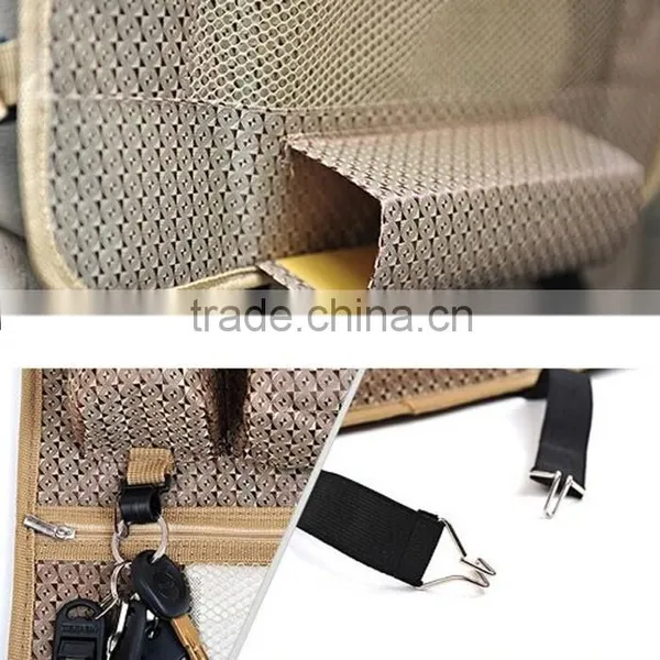 Custom High Quality Multifunction Jacquard Car Storage Bag and Car Back Seat Organizer photo-5