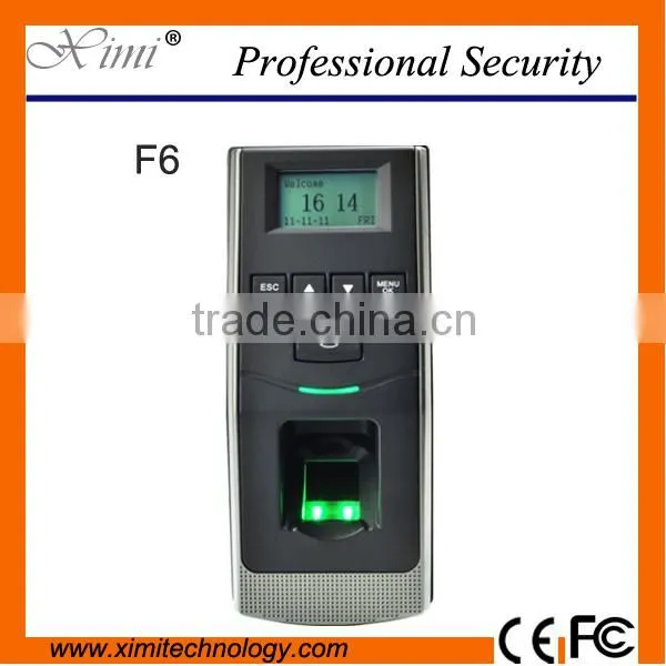 F6 Biometric fingerprint access control and time attendance with ID or IC card reader and good Communication server