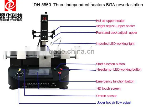 Dinghua DH-5860 BGA Rework Station Used for Replacing/reballing ICs of Mobiles/Laptops/Desktop Motherboards/LCds photo-2