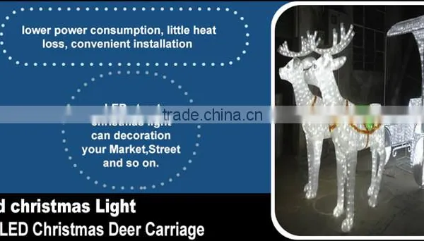 Large Christmas Light With Santa and Reindeer Smart Outdoor Christmas Reindeer Lights photo-4