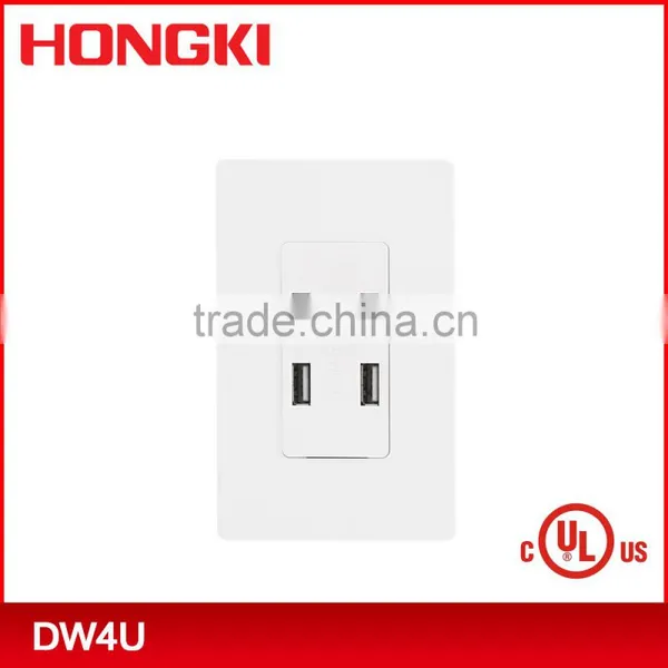 UL CUL Listed 120V 15A USB Power Light Wall Socket With 4 USB Port photo-2