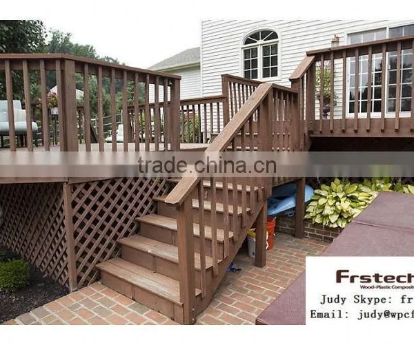 High Durable Wpc Fencing Handrails for Outdoor Steps photo-3