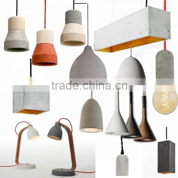 10.7-10 Carefully Casted Square Drop Hand Crafted Concrete Light Pendant Lamp Every Single Lamp is Truly Unique Quality Choice