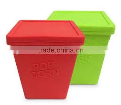 2016 New Design Best-quality Popcorn Holder Eco-friendly Microwave Popcorn Maker Bowl Magic Silicone Popcorn Cup With Lids photo-3