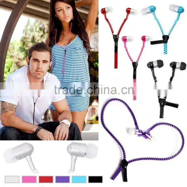 Zipper Style Tangle Free Earphones Headphones For Mobile Phone Most Popular photo-3