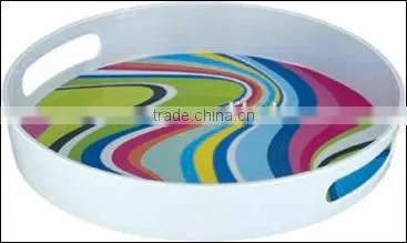 100% Melamine 15" Sevice Tray With Decal