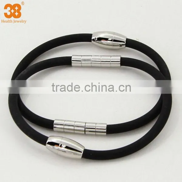 Unique Magnet Steel Bracelet With Silicon Jewelry