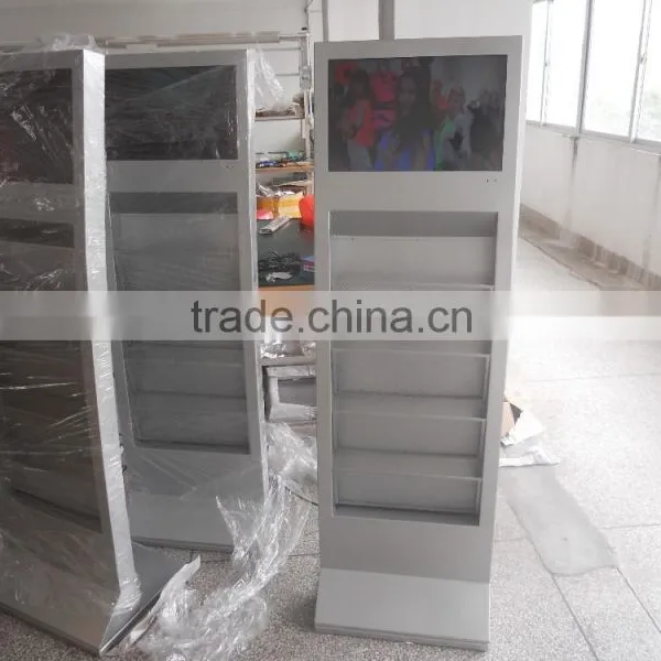 22" Inch Floor Stand LCD Billboard With Magazine Rack photo-6