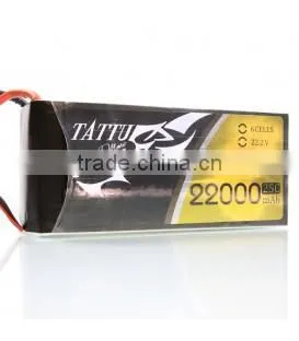 TATTU 22000mAh 22.2V 25C 6S1P LIPO BATTERY PACK